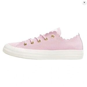 Converse Chuck Taylor AllStar Low Top Frilly Thrills Suede Sneaker Pink Size 8.5